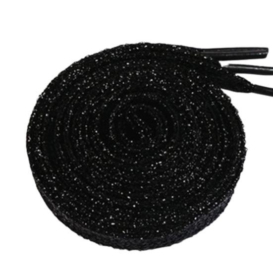 

1 Pair Replacement Flat Dazzling Shiny Sneaker Casual Shoe Straps Shoelaces чёрный