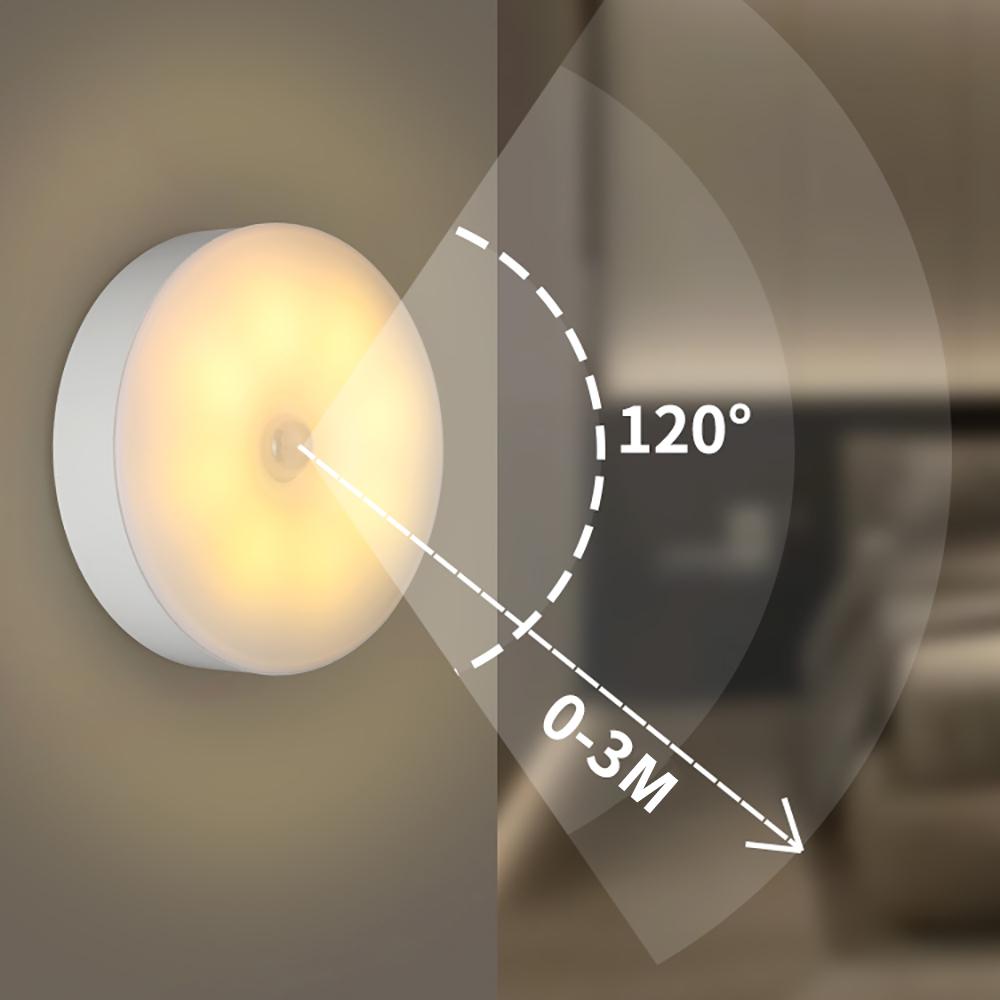

Светодиодный интеллектуальный датчик человеческого тела Ночной светильник Аварийное автоматическое освещение USB зарядка Беспроводной магнитный присоска Использование Ночной светильник USB Plug