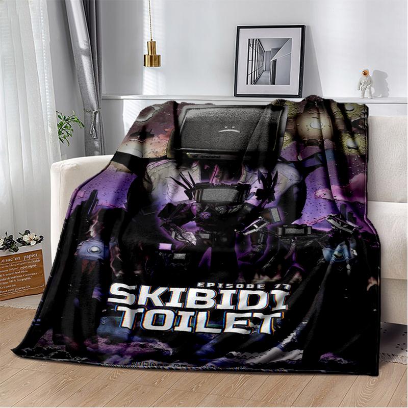 3D Skibidi Toilet Speakerman Cameraman TVman Flannel Blanket,Soft Throw Blanket for Home Bedroom Bed Sofa Travel Cover Kid Gift