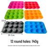 Round Silicone Mold for Muffins, Puddings, Cakes, and Candles (6-12-24 Cup)