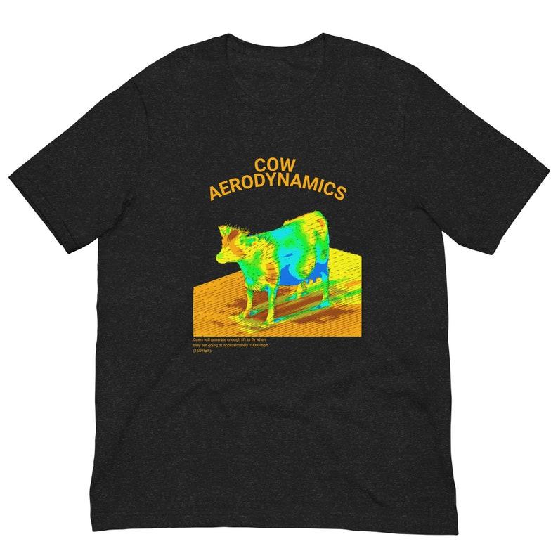 Cow Aerodynamics T-shirt Funny Memes Funny Nerdcore Style Goofy Ah Physics Nerd Tee Gift Physics Nerd Tee Tee Gift Tops S
