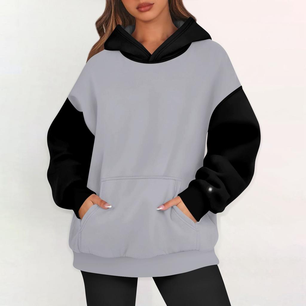 Womens Oversized Sweatshirts Fleece Hoodies Long Sleeve Pullover Outfits With Pocket