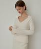 HYBERNAT Versailles V-Neck Knit - Ivory