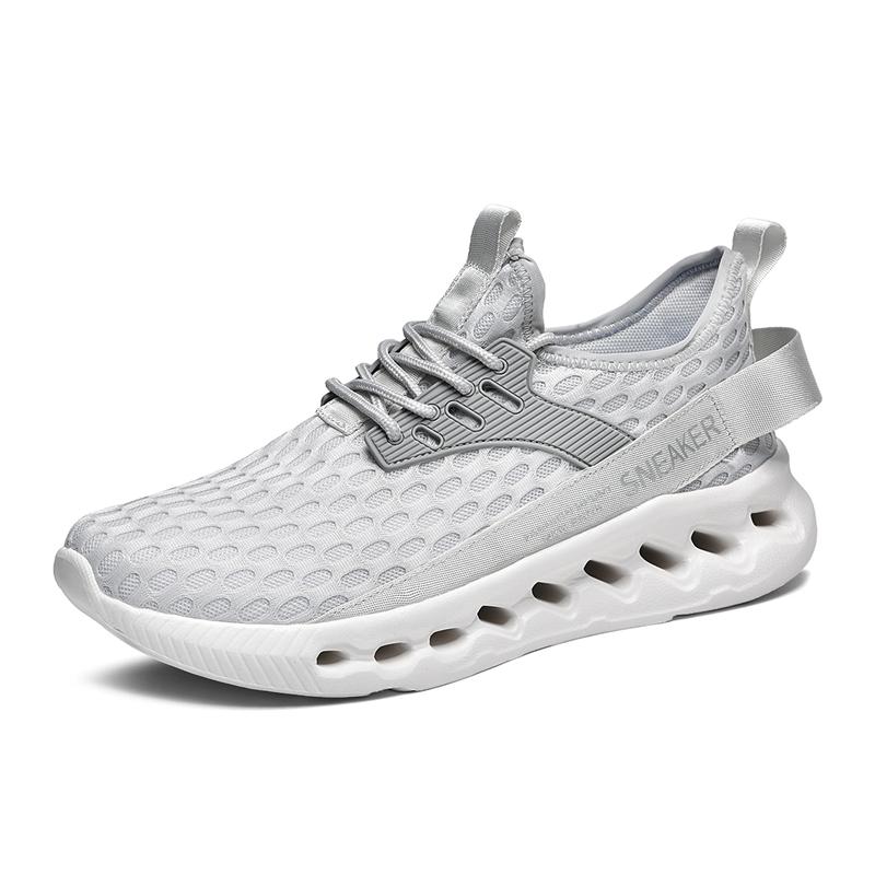 

New Man Summer Shock Absorbing Casual Sports Shoes Off Road Running Men s and Women s Shoes Fashion Trend Walking Shoes 44 сірий колір