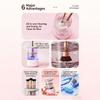 Universele Cosmetische Kwastenreiniger met Meerdere Siliconen Ringen Breed Compatibel Eenvoudige Installaties Duurzaamheid ABS