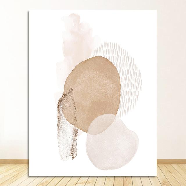 Color Geometry Canvas Painting Poster Print Wall Art Picture Bedroom Living Room Home Decor Trendy Modern Abstract Pink Beige
