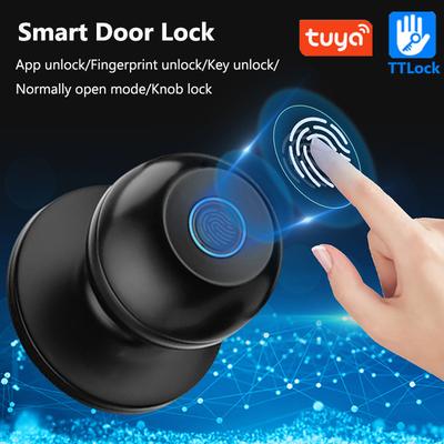 Tuya Smart Home Fingerprint Door Lock Security Protection Electronic Lock Keyless Unlock With App Remote Control For Bedthroom