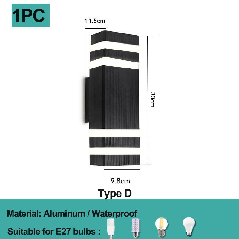

Водонепроницаемые настенные светильники E27 с двойной головкой, светодиодные настенные светильники для современного домашнего интерьера, гостиной, лестницы, наружного декора Cool white