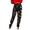 Women's casual fashion home Christmas print plush sweatpants
