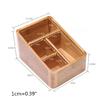 Creative Bamboo Desktop Sundries Storage Box Multi-Partition Arrangement