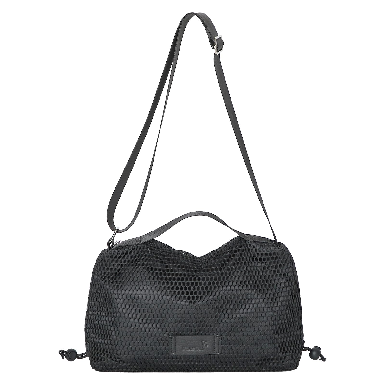 

Players Women s Mesh Drawstring Shoulder Bag, Size S, 91207512A, Black [A], Approx. 32cm W x 20cm H x 13cm D, Shoulder Height 27-57cm