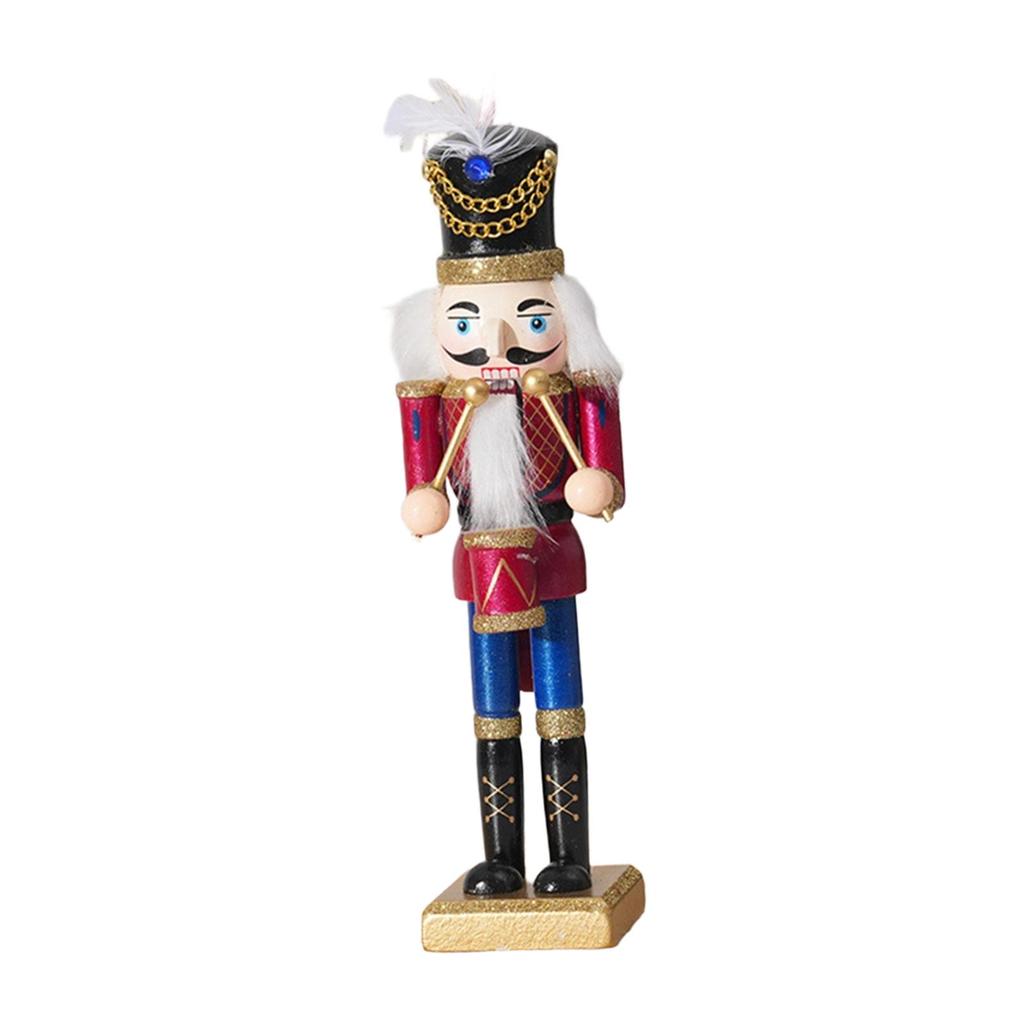 Nutcracker Ornament Home Decor Figurine Sculpture Desk Decor Nutcracker Figure Christmas Decoration for Party Favor Shelf