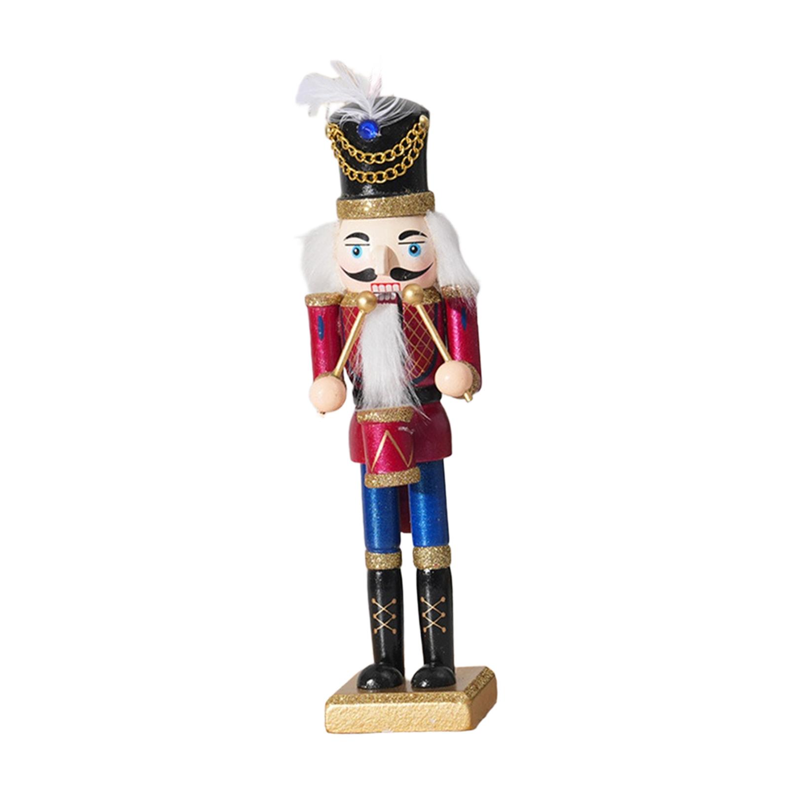 

Nutcracker Ornament Craft Collectible Sculpture Figurine Christmas Decoration Nutcracker Figure for Party Bedroom