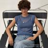 Women S Round Neck Sleeveless Pullover Knit Top Summer Casual Solid Color