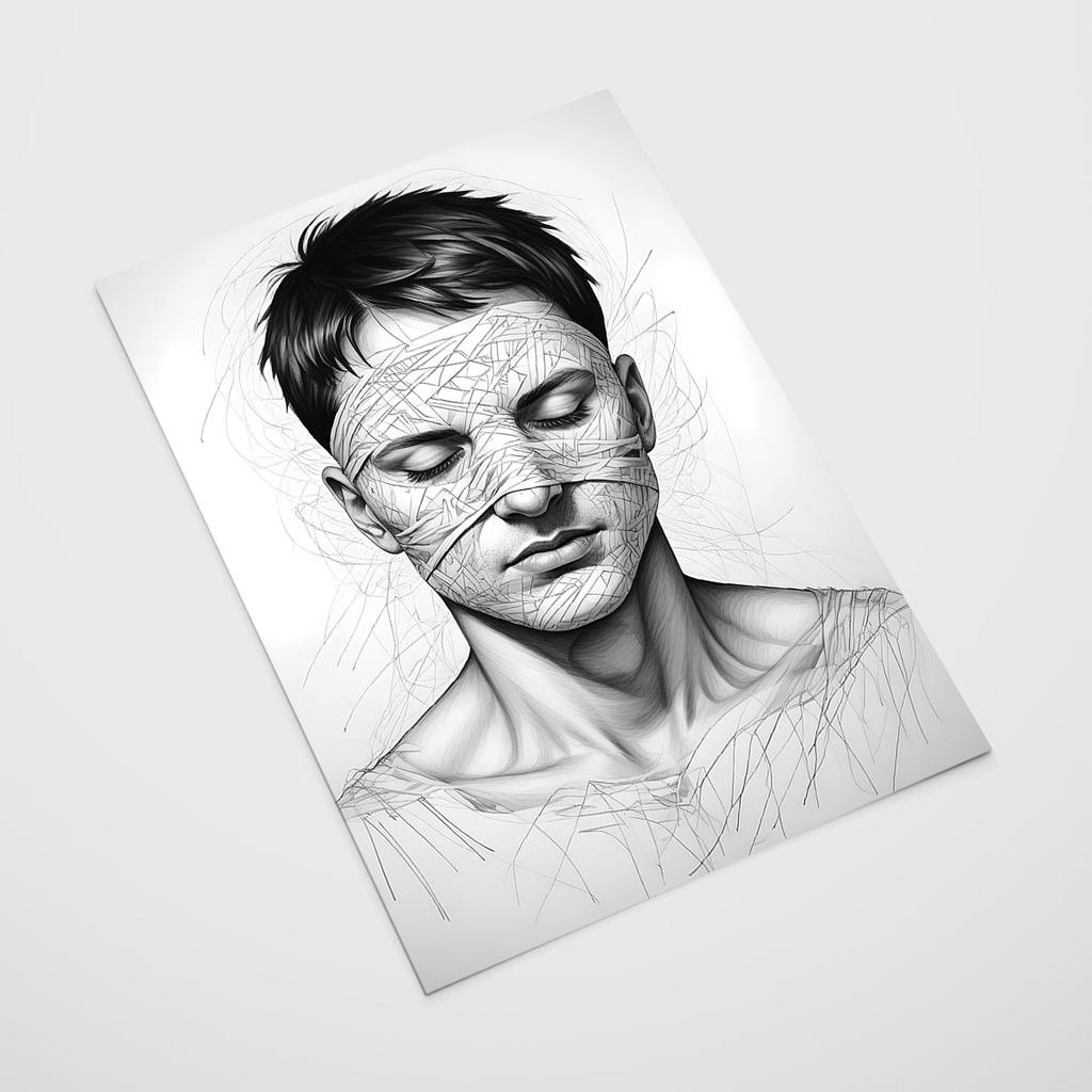 Plakat szkic portret