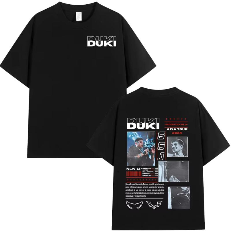 Rapper Duki ADA Tour Merch Tshirt Unisexs Women Clothing Cotton Cozy Oversized Tshirts Hip Hop Short Sleeve T Shirts Streetwear