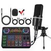 X1 English Sound Card Kit: Desktop Tripod, Mobile/PC Compatible for Live Broadcast, Singing, and Recording