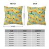 Golden Yellow Daisies Sage Green Pillowcase Polyester Linen Velvet Creative Zip Decorative Throw Pillow Case Sofa Cushion Cover