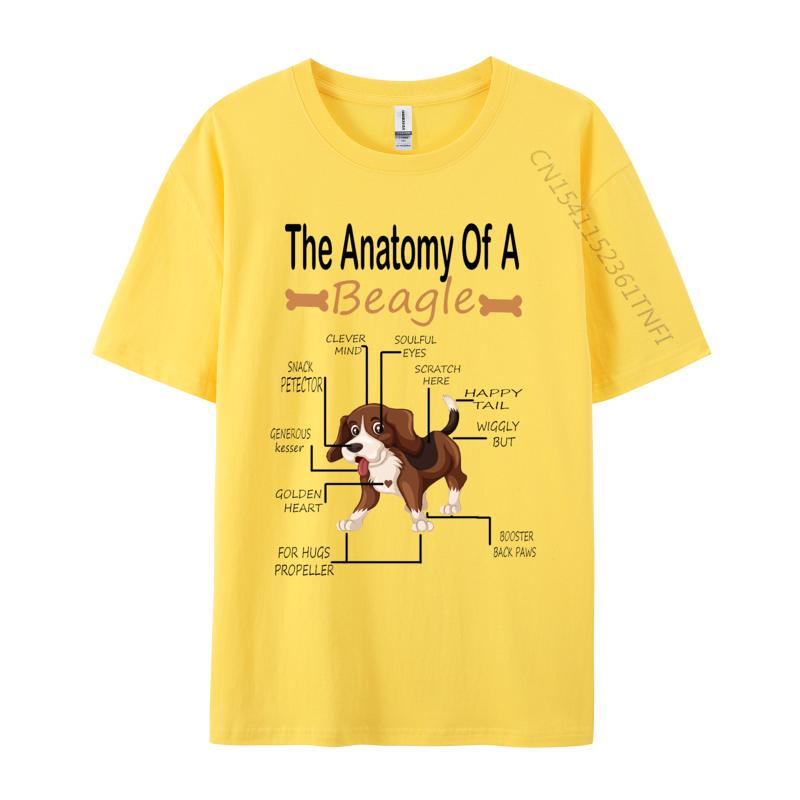 The Anatomy Of A Beagle Dog Tshirt Vintage Animals Lovers Retro Style TShirt Breathable Cloth Tees Tops