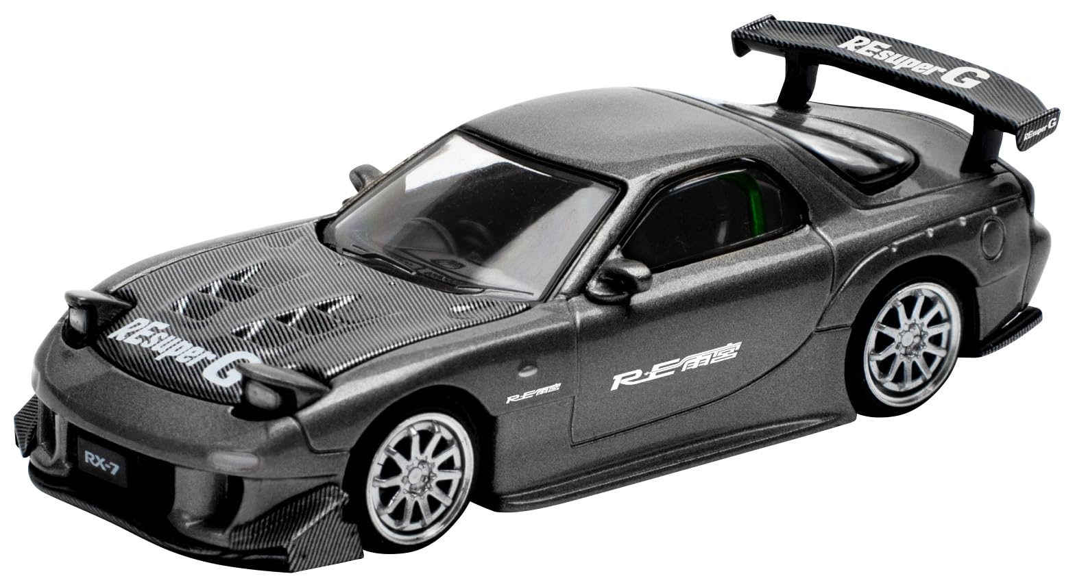 

POP RACE Mazda RX7 Gunmetal Finished Model PR640255 1/64 ReAmemiya