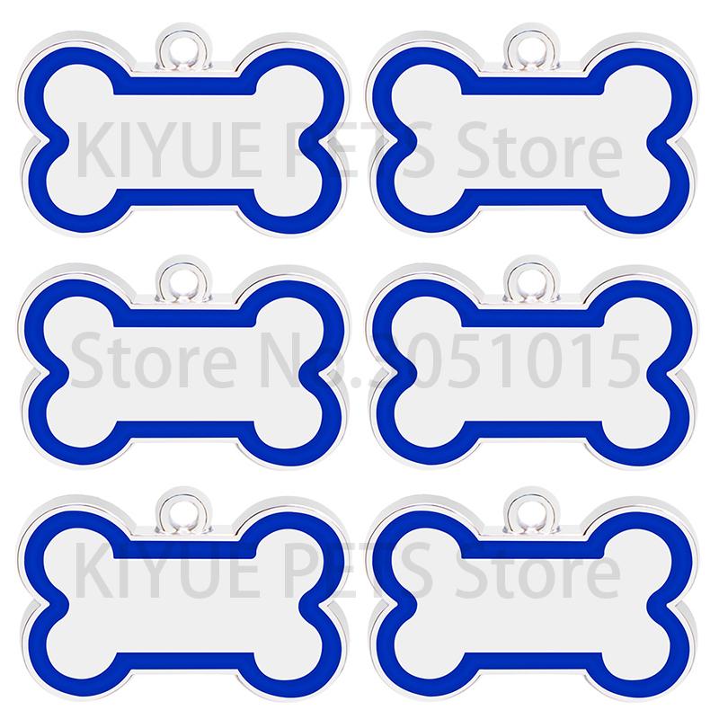 Wholesale 20Pcs Bone Dog ID Tag For Dogs Anti-lost Dog Tag Engraved Pet Name Phone Number ID Tags NamePlate Pendant
