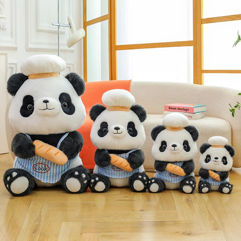 Cute Baked Panda Bear Doll Plush Toy Doll Throw Pillow Cushion Cute Gift