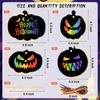 JULMELON 36 Pieces Halloween Scratch Paper Crafts Kit Bulk of Halloween Pumpkins Magic Rainbow Scratch Art for Kids DIY Party Ornaments Halloween