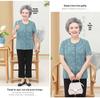 Summer Cotton Tops: Short-Sleeved, Loose-Fit Shirts for Middle-Aged and Elderly Women.