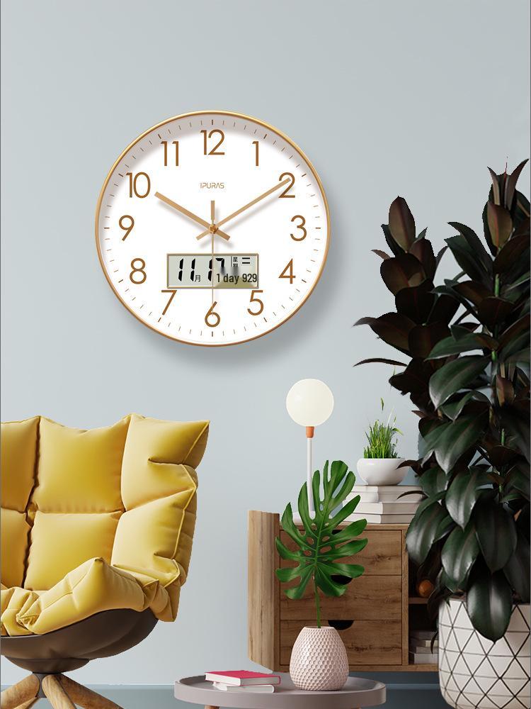 Ultra-quiet 6514 Silent Sweep Wall Clock for Living Room – Simple Quartz Design