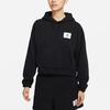 Jordan Essentials Casual Sport Knit Hoodie Short Pullover Women Tops Black DD6999-010