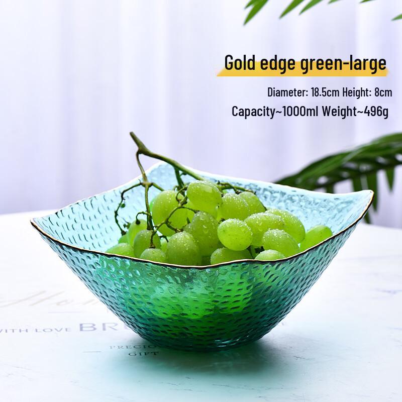 ZISIZ Hammered Glass Fruit & Snack Plate