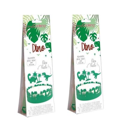 2 Paper Dinosaur Cake Decorations