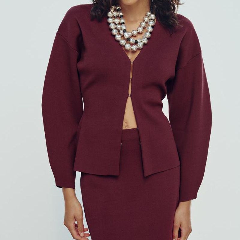 Fall and Winter New Arrival Simple Knitting Silm Outwear 2142133 Knitted High Waist Mini Skirt 2142134