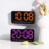 12/24H Format Electronic Wall Clock Temperature/Date Display Wall-mounted Clock  Home Use