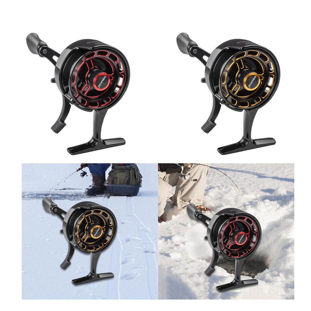 Ice Fishing Reel Ice Fishing Supplies Compact Easy To Use High Strength Ice Reel 3+1 BB for Freshwater Saltwater Summer River