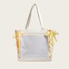 New Japanese Cute Sweet Ribbon Ita Bag Lolita Girls Transparent Handbags Fashion Large Capacity Tote Bag Aesthetic Shoulder Bags