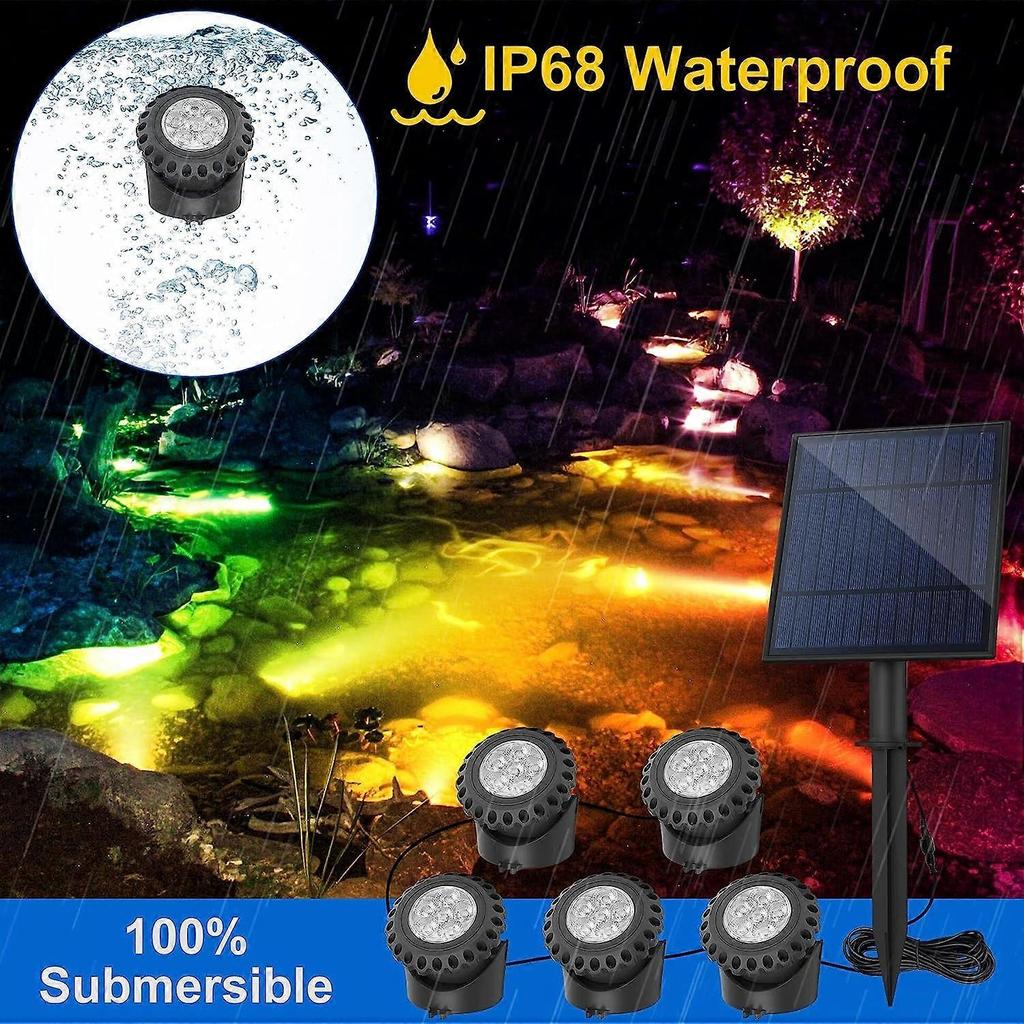Solar Pond  S Submersible Pond   with 3   18 LEDs    Light Underwater  S IP68  Proof Amphibious  Ing   for  enOutdoor(  Press 3S To Turn On)
