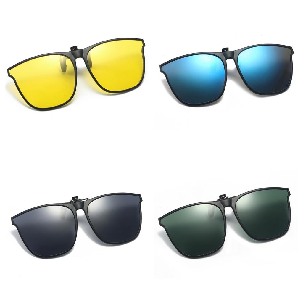 New PC Clip Sunglasses for Outdoor Fishing Driving Day Night Use Durable Lightweight UV Protection