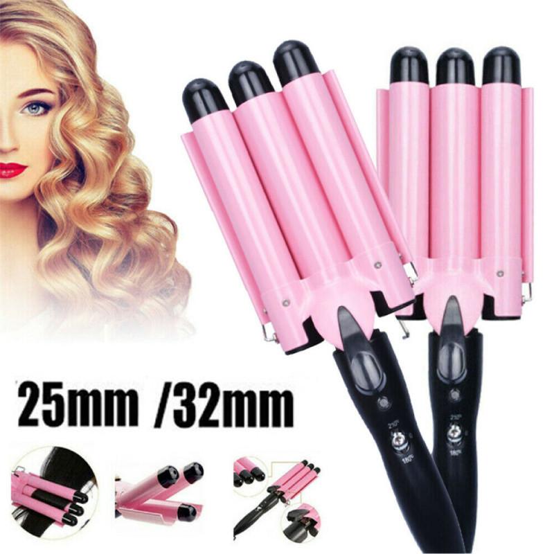 Ceramic Hair Salon 3 Barrel Hair Wave Waver Curling Iron Hair Wand Curler