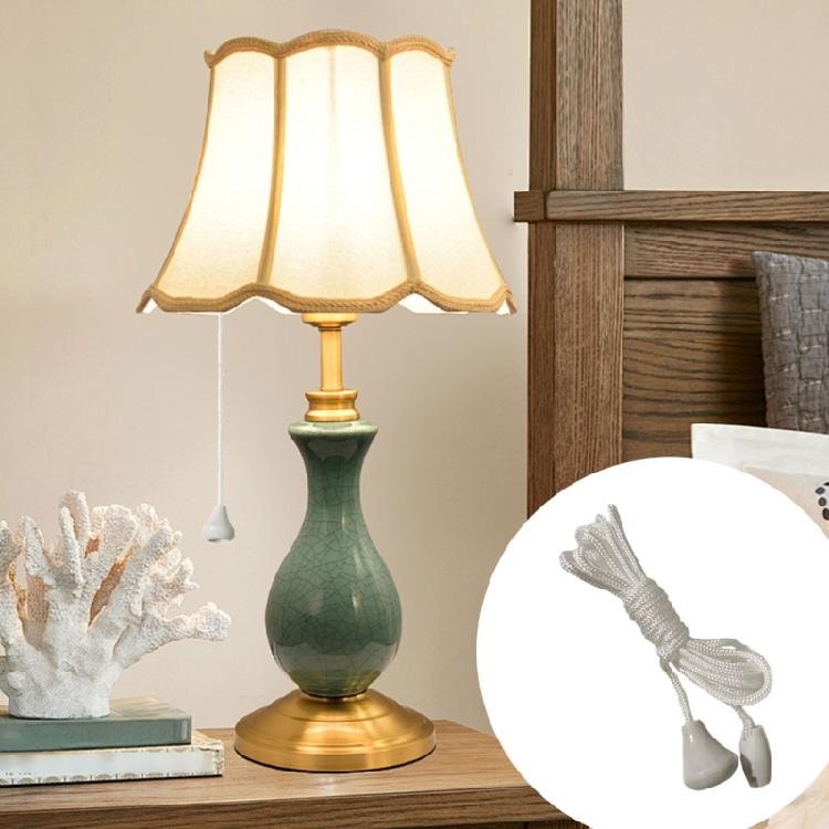 10Pcs 1.5m Light Switches Pull Rope Bathroom Light Pull Cord String with Connector for Ceiling Switches Bathroom Light