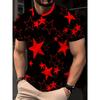 Summer Men's Casual Fashion 3D Printed T-shirt Loose Breathable Plus-size Casual Sports Versatile Crew Neck Short-sleeve T-shirt