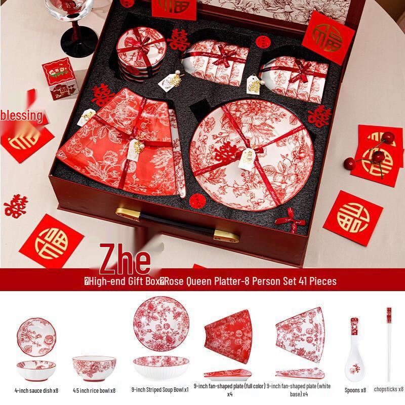 Deer Mouth 41-Piece Ceramic Dining Set