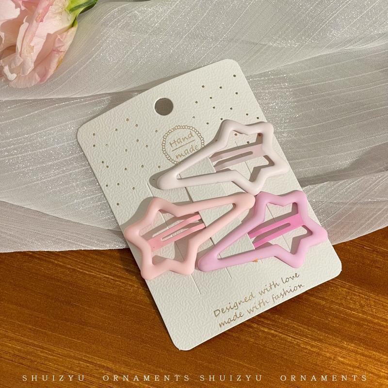 Pink Dopamine Hair Clip: Y2K Seamless Round Hairpin - Cute Small Side Clip for Women’s Bangs