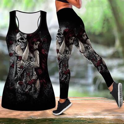 Personalized Retro Style  Print Yoga Outfit for Women Fashion Workout Leggings Fitness Sports Casual Yoga Pants