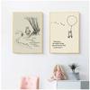 Bear cartoon simple family decorative painting  hight quality canvas painting Art Decor  No Frame