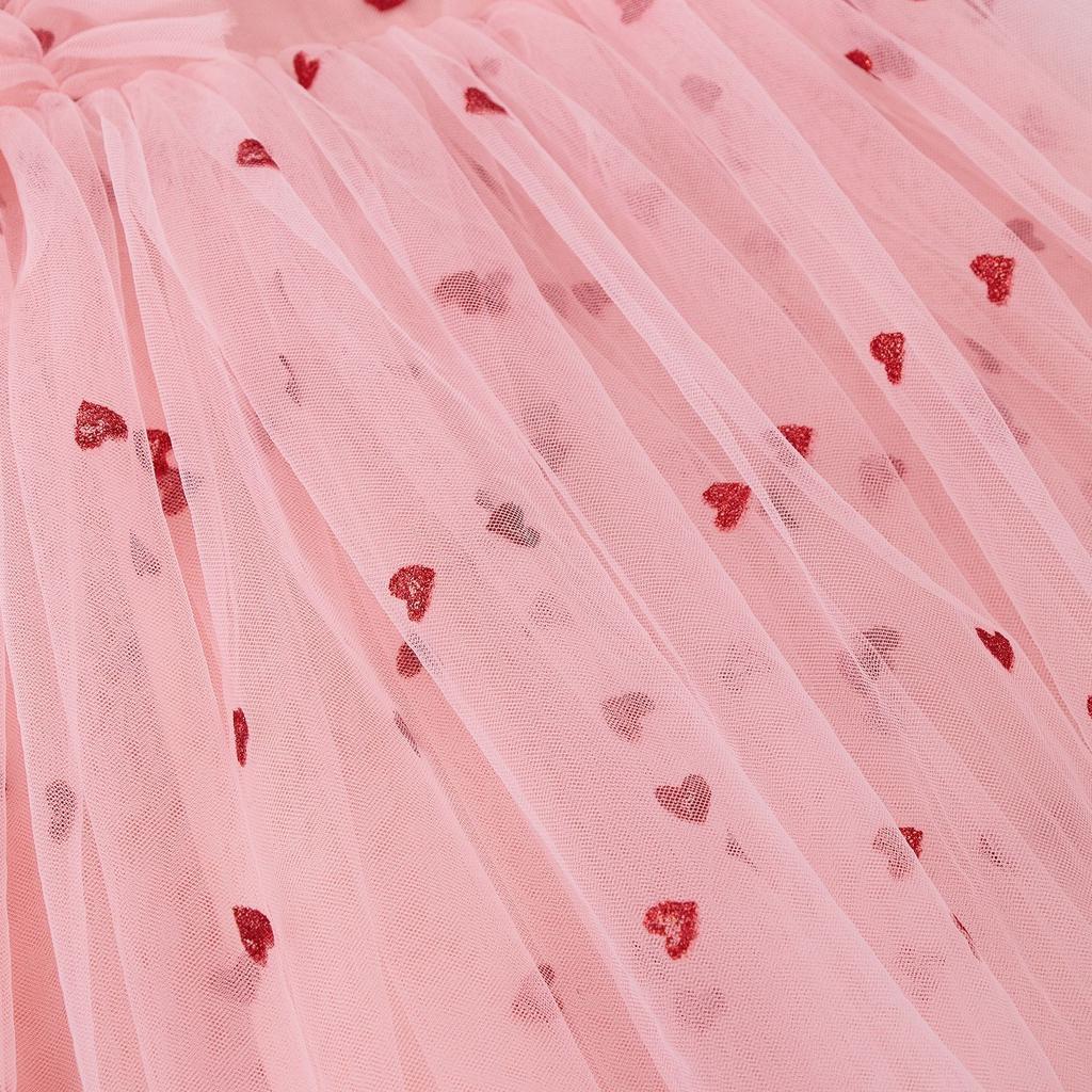 Children's Fashion Sleeveless Dress Heart Lace Princess Dress