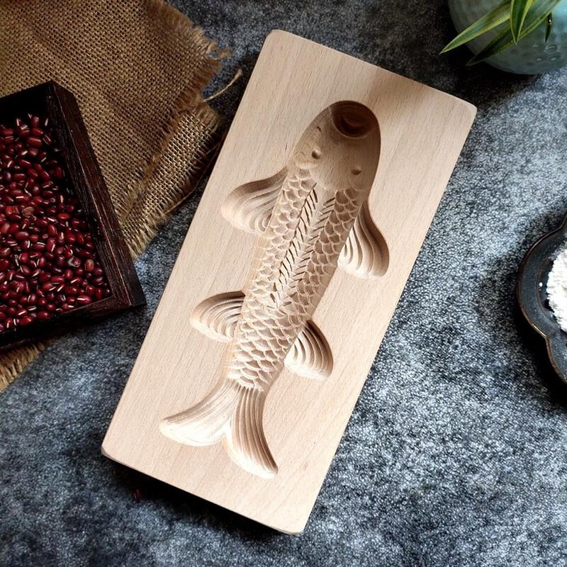 Fanshun Small Wooden Carp Fish Mold