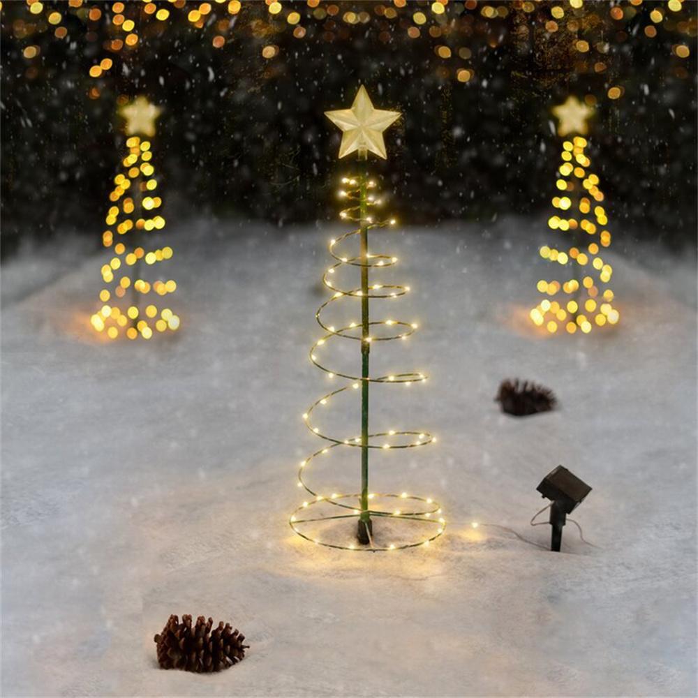 Outdoor Decor LED Light Waterproof Christmas Solar Lights Tree Light Xmas Decor Yellow
