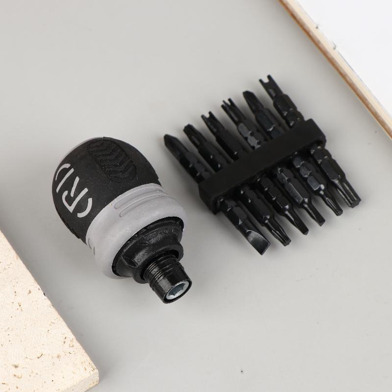 1Set Ratchet Screwdriver Set Short Shaped Radish Head High Hardness Labor-Saving Multi-Functional Dual-Purpose