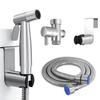AIMOONSA Stainless Steel Bidet Sprayer Kit with 1.5 M Hose, 2-Mode Handheld Sprayer + Holder